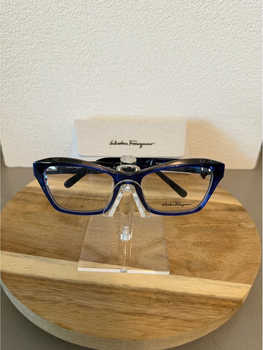 Salvatore Ferragamo Eyeglasses 53-18-140 Blue Demo Lenses